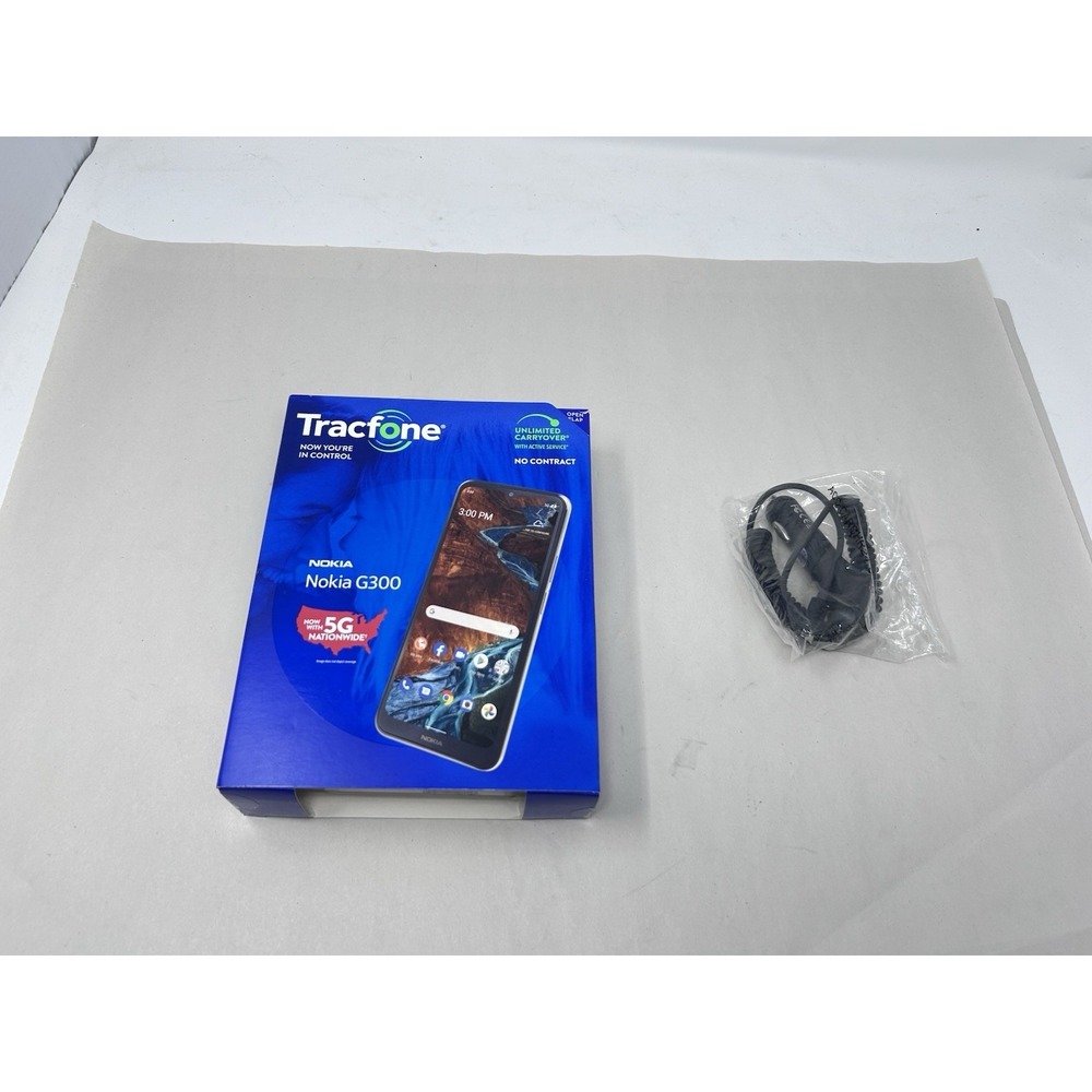 Nokia G300 N1374DL 6.5" HD LCD Tracfone Phone 16MP 64GB Meteor Gray